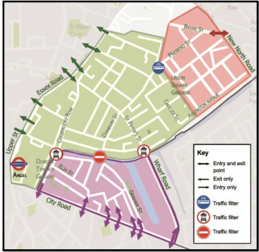 Map of road closures 